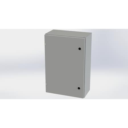 Saginaw Control & Engineering 1/4 Turn Latch Electrical Enclosures, 30 in H, 10 in D, 20 in W, NEMA 3R, 4, 12, 13, Carbon Steel SCE-30EL2010LP